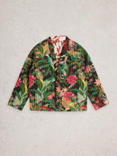 White Stuff Printed Quilted Jacket - Green Multi