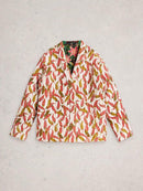 White Stuff Printed Quilted Jacket - Green Multi