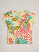 Nelly Notch Neck Tee - Green