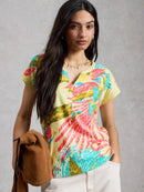 Nelly Notch Neck Tee - Green