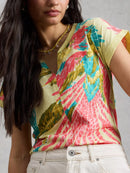 Nelly Notch Neck Tee - Green