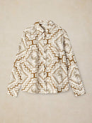 Libby Organic Cotton Shirt - Ivory Print