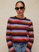 Clara Long Sleeve Stripe Tee - Pink Multi