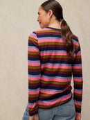 Clara Long Sleeve Stripe Tee - Pink Multi