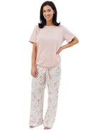 Satin Mix Pyjama - Pink
