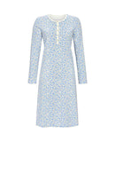 Nightdress With Button Placket - Smoke