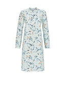 Nightdress With Button Placket - Fog