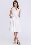 Beach Please Sleeveless Dress - Pearl