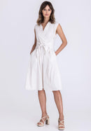 Beach Please Sleeveless Dress - Pearl