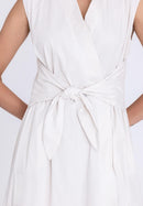 Beach Please Sleeveless Dress - Pearl