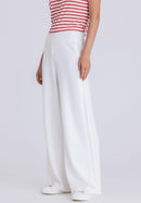 Golden Oasis Wide Leg Trouser - Ecru