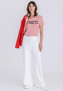Golden Oasis Wide Leg Trouser - Ecru