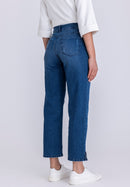 Cropped Trouser - Mid Blue Denim