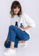 Cropped Trouser - Mid Blue Denim