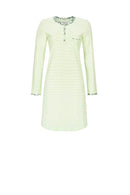 Nightdress With Short Button - Green Tea