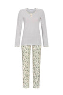 Pyjamas With Decorative Button - Chrom