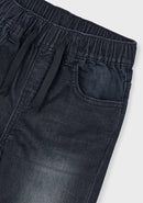 Soft Denim Joggers - Black