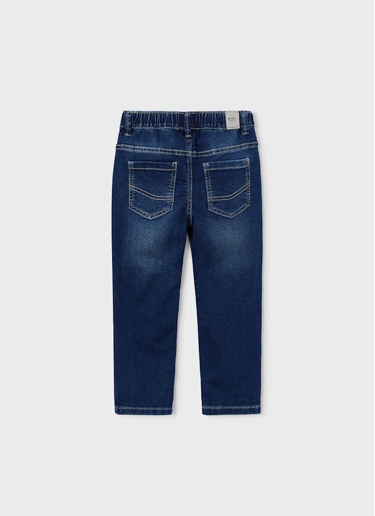 Soft Denim Joggers - Dark