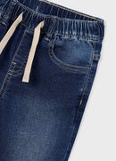 Soft Denim Joggers - Dark