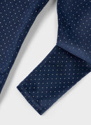 Print Velvet Leggings - Navy