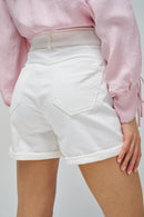 Belted Shorts - Beige