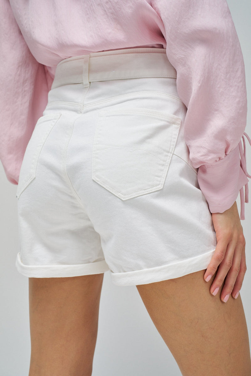 Belted Shorts - Beige