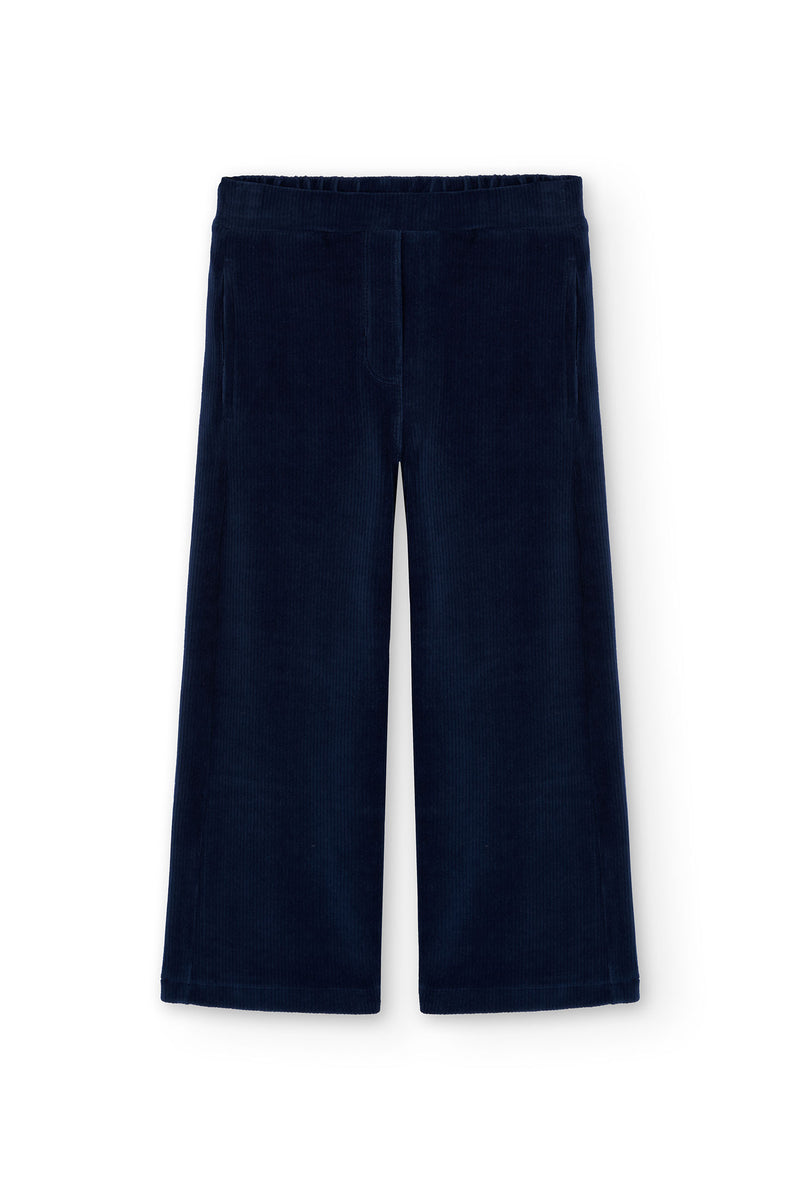 Corduroy Knit Trousers - Indigo