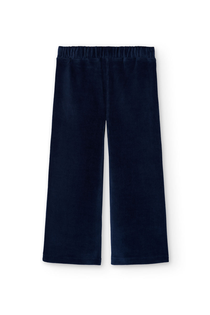 Corduroy Knit Trousers - Indigo