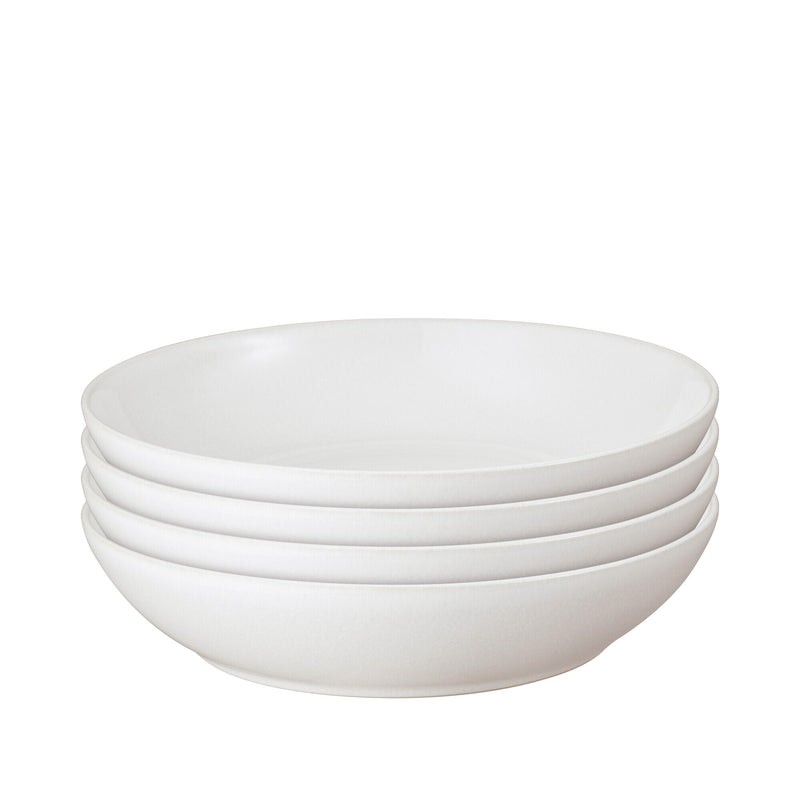 Set of 4 Pasta Bowls - Cotton White