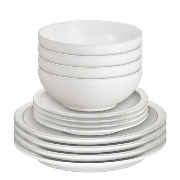 12 Piece Tableware Set - Cotton White