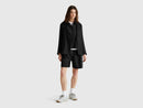 Linen Blend Shorts - Black