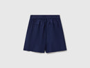 Linen Bermuda Shorts - Navy