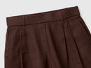 Linen Bermuda Shorts - Brown
