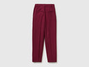 Slim Stretch Cotton Chino - Burgundy