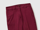 Slim Stretch Cotton Chino - Burgundy