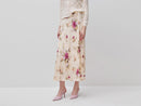Floral Print Midi Skirt - Floral