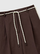 Drawstring Trouser - Brown