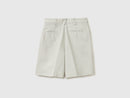 Check Bermuda Shorts - Light Green
