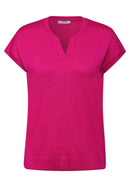 Split Neck Sleeveless Jumper - Pink Sorbet