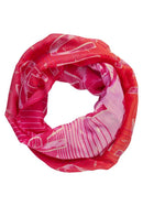 Print And Foil Loop Scarf - Pink Sorbet