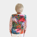 Lace Sleeve Top - Print