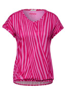Aop Shoulder Detail T-Shirt - Pink Sorbet