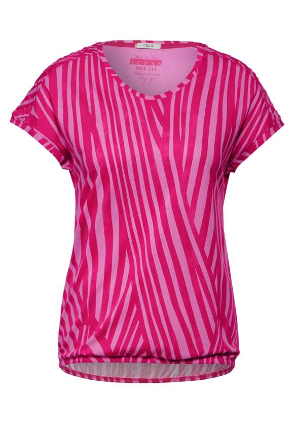 Aop Shoulder Detail T-Shirt - Pink Sorbet