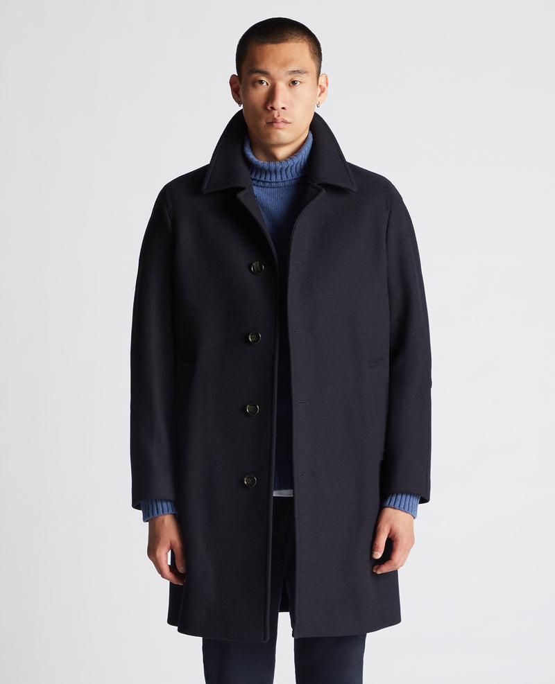 Aiden Wool Coat - Navy1