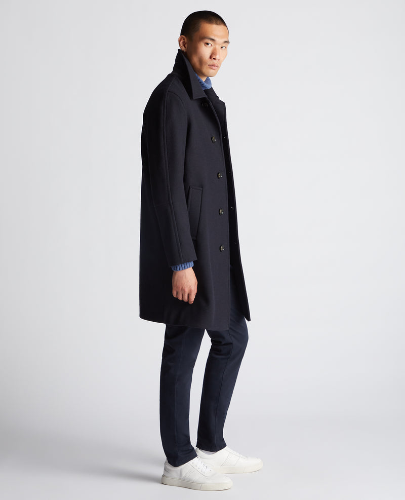 Aiden Wool Coat - Navy1