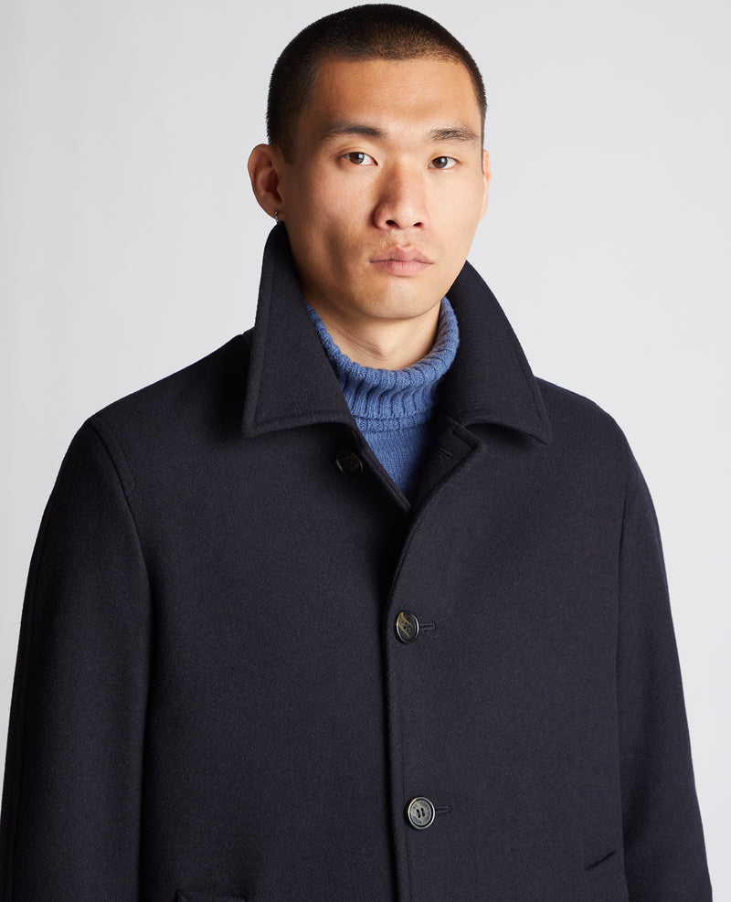 Aiden Wool Coat - Navy1