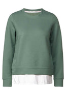 Structured Layering Sweatshirt - Raw Salvia Green