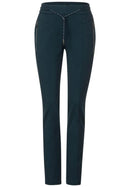 Tracey Zipper Detail Trouser - Petrol Blue