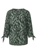 Print Mix Blouse - Strong Khaki