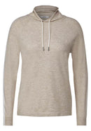 Summer Cosy Fancy Collar Jumper - Sandy Beige Melange